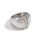 Wide Edge Zircon Ring