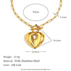 Golden OT Heart Necklace