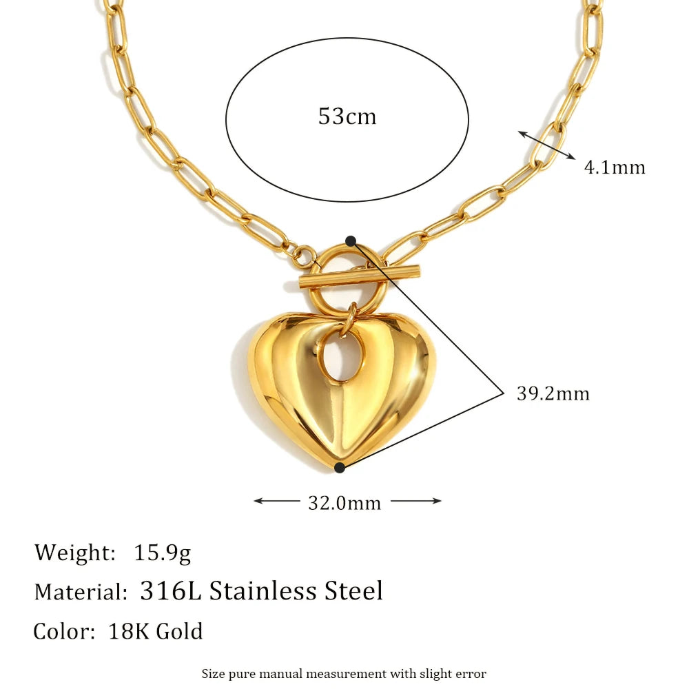 Golden OT Heart Necklace
